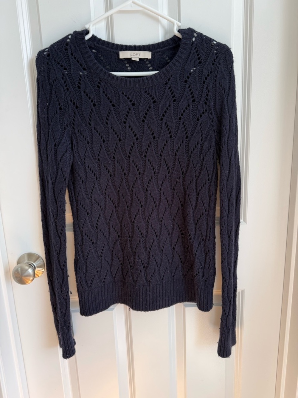 LOFT Navy Scoopneck Sweater
